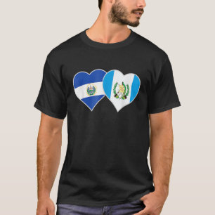 Halbe salvadorianische halb guatemaltekische Flagg T-Shirt