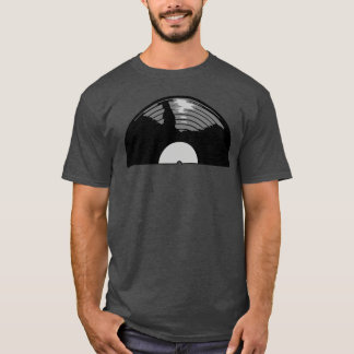 Halbe Schallplatte Musik Freunde T-Shirt
