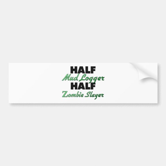Halbe Schlamm-Blockwinde-halber ZombieSlayer Autoaufkleber (Vorne)