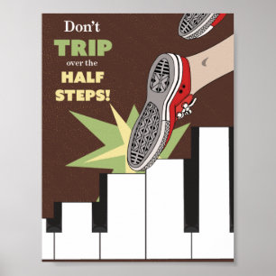 Halbe Schritt-Musik-Plakat Poster