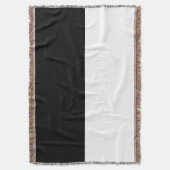 Halbe schwarze und halb weiße Streifen Decke (Vorderseite Vertikal)