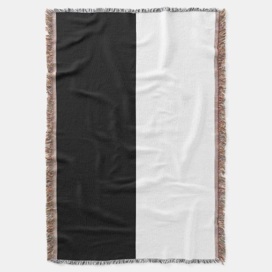 Halbe schwarze und halb weiße Streifen Decke (Vorderseite Vertikal)