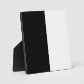 Halbe schwarze und halb weiße Streifen Fotoplatte (Vorderseite)