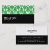halbe Strecke 064 - grüner Damast Visitenkarte (Vorne/Hinten)