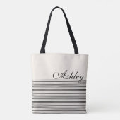 Halbe Streifen Individuelle Name Tasche (Rückseite)