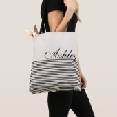 Halbe Streifen Individuelle Name Tasche (Von Nahem)