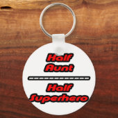 Halbe Tante Half Superheld Schlüsselanhänger (Vorderseite)
