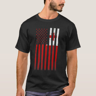 Halbe Tongan-Flagge Vintag amerikanisch Inside Me  T-Shirt