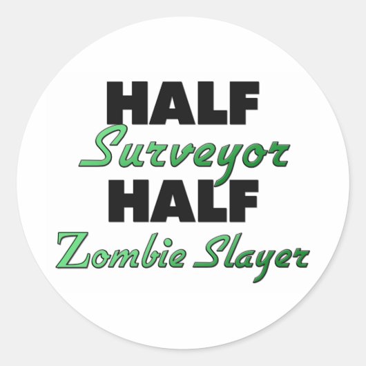 Halbe Umfrage Hälfte Zombie-Schicht Runder Aufkleber (Vorderseite)