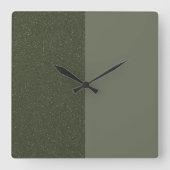 halbe und halbe grüne Wall-Uhr Quadratische Wanduhr (Vorderseite)