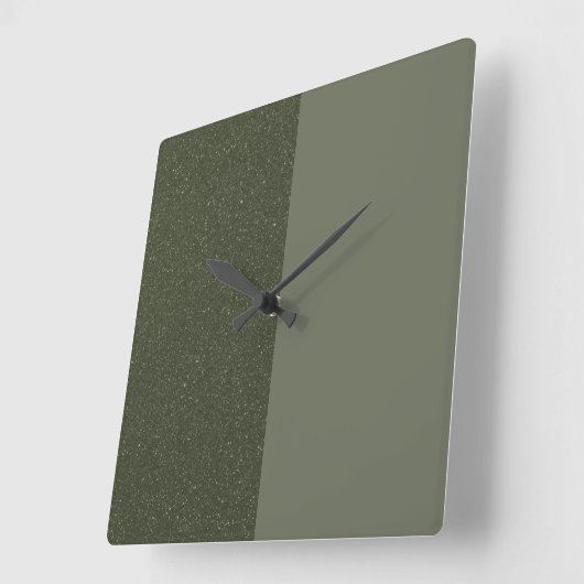 halbe und halbe grüne Wall-Uhr Quadratische Wanduhr (Winkel)