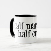 halbe verrückte Tasse des halben Marathons (Vorderseite Links)