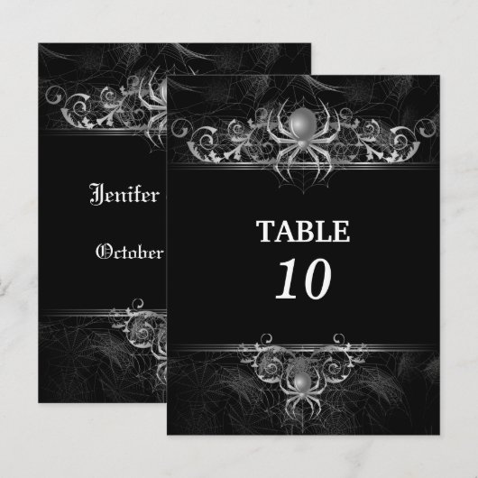 Halbeheliche Tischnummer Postkarte (Vorne/Hinten)