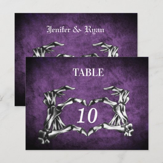 Halbeheliche Tischnummer Postkarte (Vorne/Hinten)