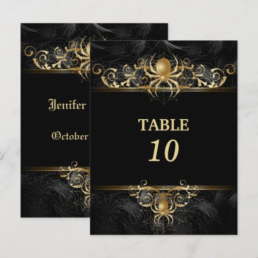 Halbeheliche Tischnummer Postkarte (Vorne/Hinten)