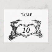 Halbeheliche Tischnummer Postkarte (Vorderseite)