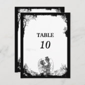 Halbeheliche Tischnummer Postkarte (Vorne/Hinten)