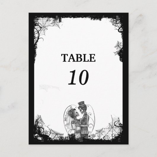 Halbeheliche Tischnummer Postkarte (Vorderseite)