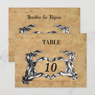Halbeheliche Tischnummer Postkarte