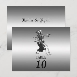 Halbeheliche Tischnummer Postkarte