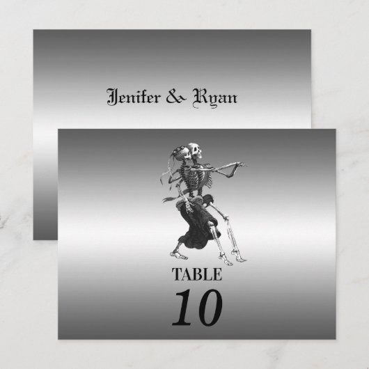 Halbeheliche Tischnummer Postkarte (Vorne/Hinten)