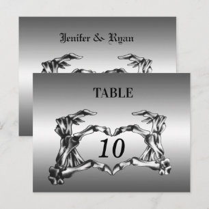 Halbeheliche Tischnummer Postkarte