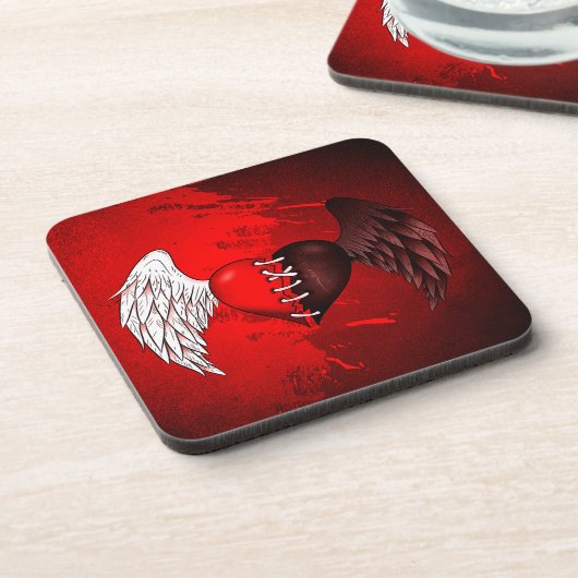 Halbengel-Dämon Getränkeuntersetzer (Linke Seite)