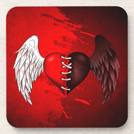 Halbengel-Dämon Getränkeuntersetzer (Vorderseite)