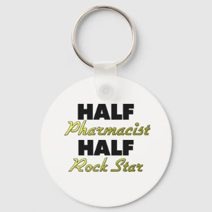 Halber Apotheker-halber Rockstar Schlüsselanhänger