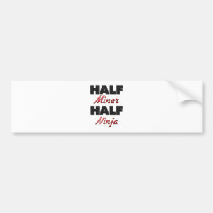 Halber Bergmann halbes Ninja Autoaufkleber