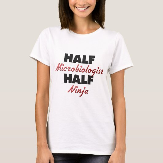 Halber Biologe halbes Ninja T-Shirt (Vorderseite)
