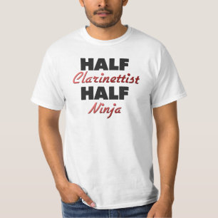 Halber Clarinettist halbes Ninja T-Shirt