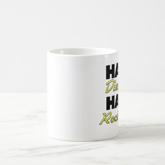 Halber Diätetiker-halber Rockstar Kaffeetasse (Mittel)