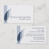 Halber Durchlauf des Dressage im Blau Visitenkarte (Vorne/Hinten)