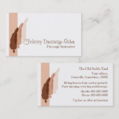 Halber Durchlauf im Braun schattiert Visitenkarte (Vorne/Hinten)