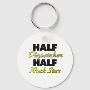 Halber Fahrdienstleiter-halber Rockstar Schlüsselanhänger
