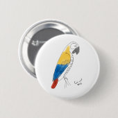 halber Farbpapagei Button (Vorne & Hinten)