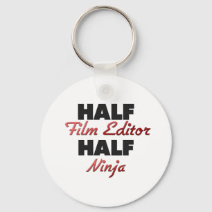 Halber Film-Herausgeber halbes Ninja Schlüsselanhänger