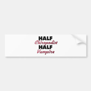 Halber Fußpfleger-halber Vampir Autoaufkleber