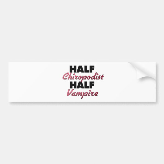 Halber Fußpfleger-halber Vampir Autoaufkleber (Vorne)