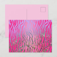 halber Glitzer Rosa Tiger drucken