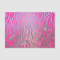halber Glitzer Rosa Tiger drucken