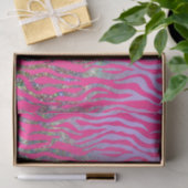 halber Glitzer Rosa Tiger drucken Seidenpapier (Geschenk)