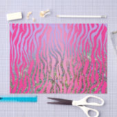 halber Glitzer Rosa Tiger drucken Seidenpapier (Handwerk)