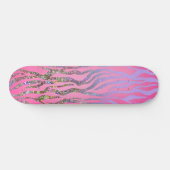 halber Glitzer Rosa Tiger drucken Skateboard (Horizontal)