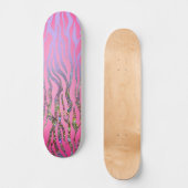 halber Glitzer Rosa Tiger drucken Skateboard (Vorderseite)
