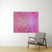 halber Glitzer Rosa Tiger drucken Wandteppich (Beispiel (Horizontal))