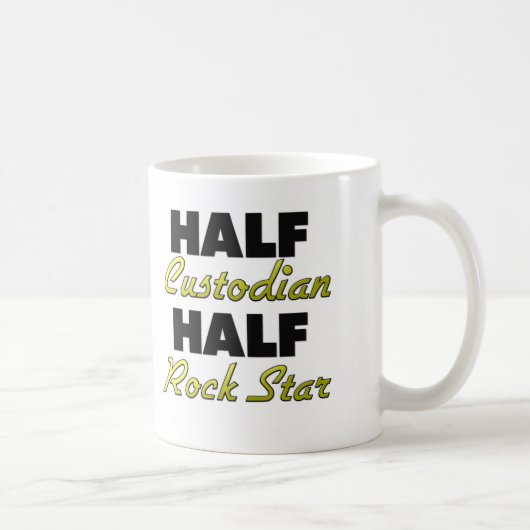 Halber Hausmeister-halber Rockstar Kaffeetasse (Rechts)