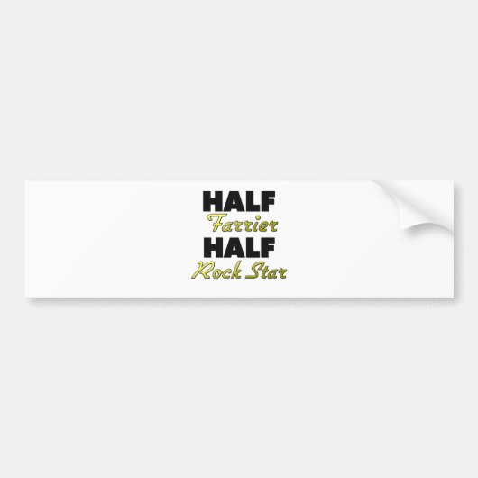 Halber Hufschmied-halber Rockstar Autoaufkleber (Vorne)