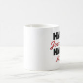 Halber Journalist halbes Ninja Kaffeetasse (Mittel)